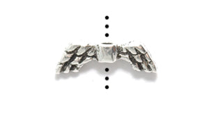 PW9976-4AS: Angel Wings Bright Silver 4x13mm-1PC