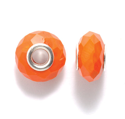 75CD134-S: Rondelle Orange 5mm Grommet 14x9.5mm-6PC