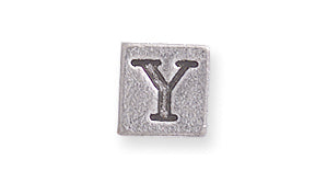 PW955-Y: Bead Alphabet Cube Y Ant Pewter 7mm 1PC