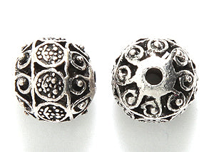 ME4184-S1: Bead Design Silver 10x11mm-5PC