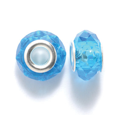 75CD265-S: Rondelle Aqua 5mm Grommet 14x9.5mm-6PC