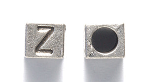 ME5955-Z: Alphabet Cube Z Silver 7mm-15PC