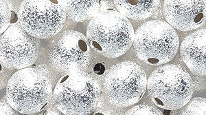 6MR811-SE: Metal Round Silver Sugar Coated 5.7-6mm -50PC