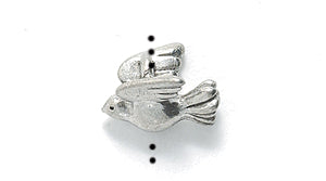 PW4154-S: Bead Bird Silver 7x10mm-1PC