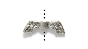 PW9976-4S: Bead Angel Wings Ant Pewter 4x13mm 1PC