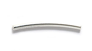 20FI323-S: Curved Tube Silver 1x20mm-12PC