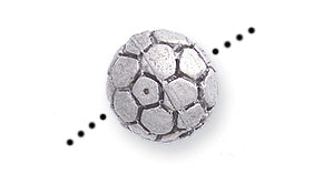 PW260-S: Soccer Ball Bead Ant Pewter 8mm 1PC