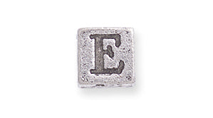 PW955-E: Bead Alphabet Cube E Ant Pewter 7mm 1PC