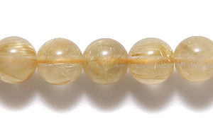 6ST611-G: Gold Rutilated Quartz Round 6mm