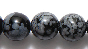 8ST410: Snowflake Obsidian Round 8mm