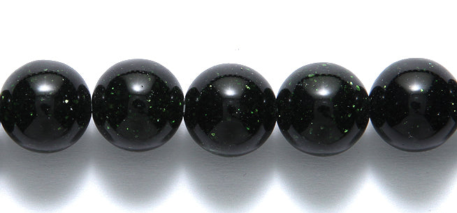 12ST444-G: Green Goldstone Round 12mm