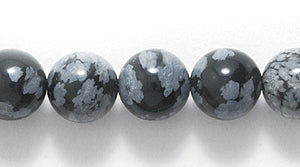 6ST410: Snowflake Obsidian Round 6mm