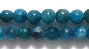 4ST472: Blue Apatite Round 4mm 8 " 50pst