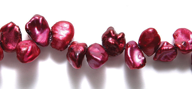 92FP346-K: Pearl Keshi Petal 10mm Red