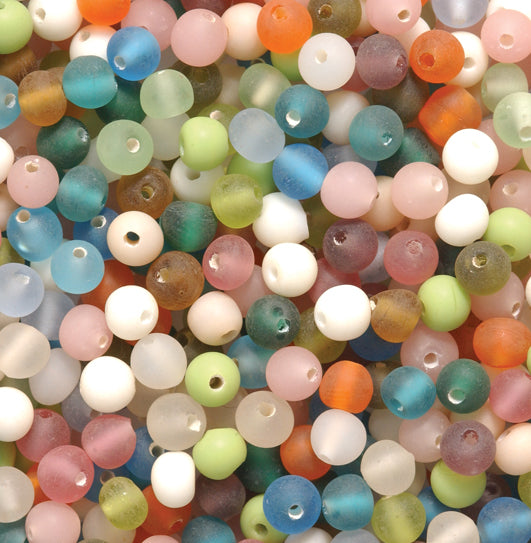 VE525-RDM: Bead Mix Rounds Matte 4-5mm-1000GM