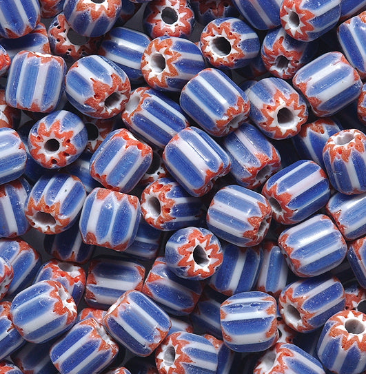 IN352: Chevron Blue Red White 7x7mm 50GM 80-100pc