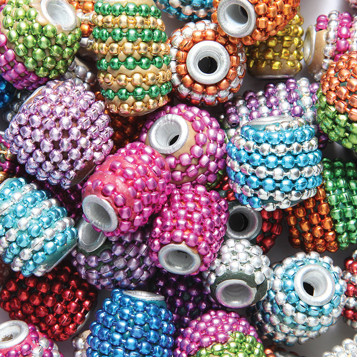 VE525-Q2: Bead Mix Ballchain Wrapped-40GM