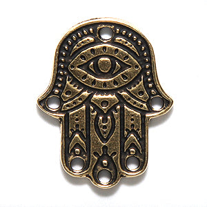 TC3217-AG: Link Hamsa Hand 17.5x22mm Ant GLD