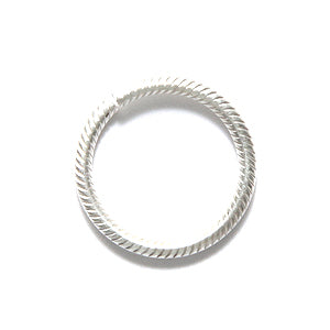 VJ109-SP: Vintaj Jump Ring Ribbed 15mm Sil PLT