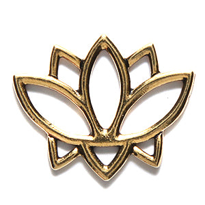 TC3210-AG: Link Open Lotus 19x23mm Ant GLD