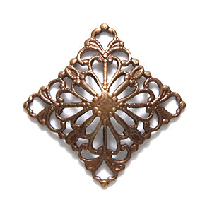 VJ3105: Vintaj Square Dapped Filigree 20mm