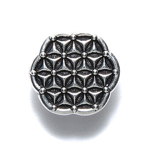 TC6570-AS: Button Flower Of Life 16mm Ant SIL