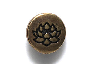 TC6585-AB: Button Lotus Ant Brass 12mm