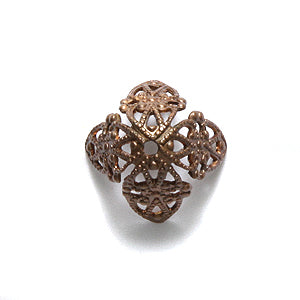 VJ1007: Vintaj Ornate Filigree Bead Cap 12mm