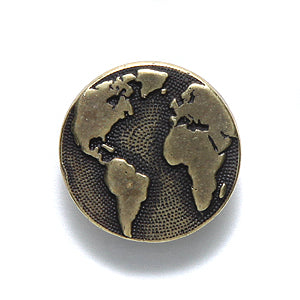 TC6578-AB: Button Earth 16mm Ant Brass