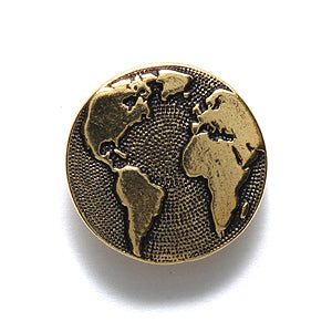 TC6578-AG: Button Earth 16mm Ant GLD