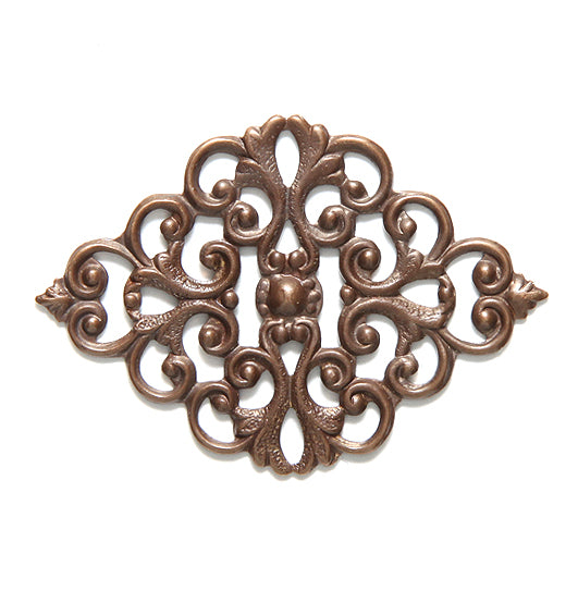 VJ3118: Vintaj Scrolled Ironwork Filigree 12x42mm