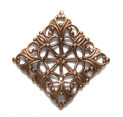 VJ3122: Vintaj Filigree Morracan Tile 20mm