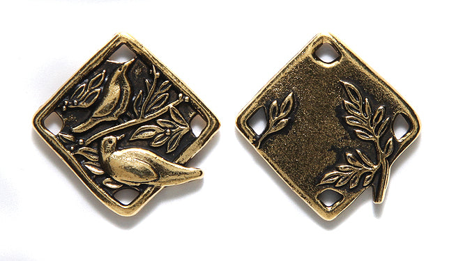 TC3220-AG: Link Botanical Birds 18mm Ant GLD