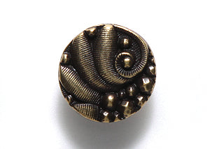 TC6588-AB: Button Czech Round Ant Brass 12mm