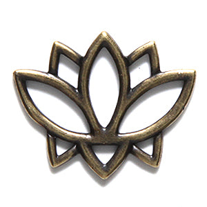 TC3210-AB: Link Open Lotus 19x23mm Ant Brass