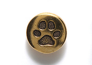 TC6599-AG: Button Paw Print 11.5mm Ant GLD