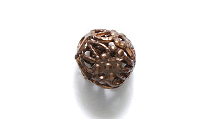 VJ2110-7: Vintaj Round Filigree Bead/wrap 7mm