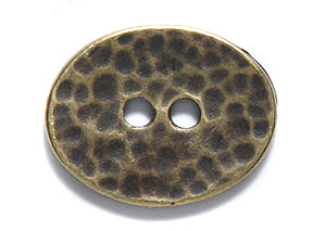 TC6575-AB: Button Distressed Oval Ant Brass 15x19