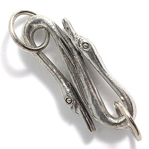 PW71-S: Clasp S/type Swan Ant Pewter 10x26mm 1PC