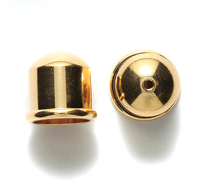 TC0222-GL: CORD END Cupola 10mm ID 12mm GLD