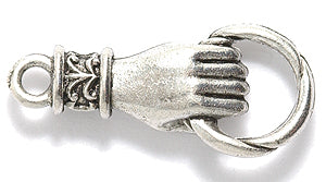 PW503-S: Connector Hand Grasping Ring Silver 25mm-1PC