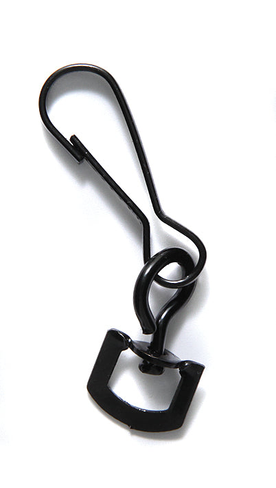 MS190-B: Lanyard Clip Swivel Loop Black 12PC