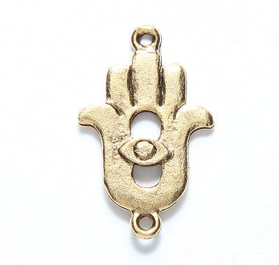 PW6324-AG: Link Hamsa Hand 16x25mm Ant Gold-1PC