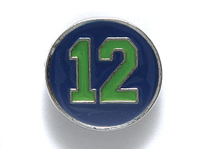 PW6471-GB: Button Twelve Green On Blue Epoxy 15mm-1PC