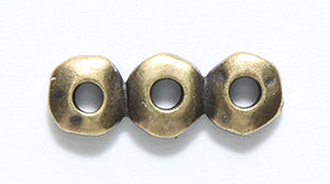 TC3164-AB: Link 3 Hole Nugget Bar 7x18 Ant Brass