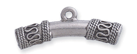 PW602-S: Bail Tube w/Pendant Loop Ant Pewter 8x30mm 1PC