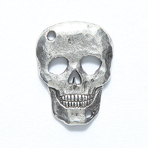 PW2267-S: Pewter Skull Link 14x18mm Silver-1PC