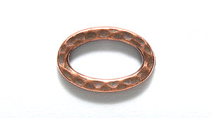 TC3098-AC: Hammered Oval 8.4x12.5mm Ant CPPR