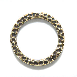 TC3087-AB: Hammered Ring 19mm Ant Brass