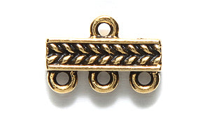 TC3049-AG: Link Braided 3 To 1 10x15mm Ant GLD